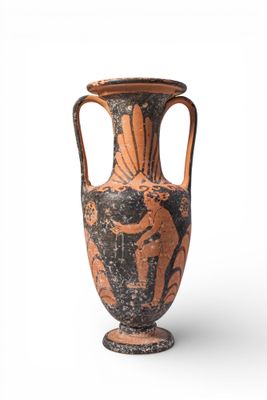 Amphore Apulienne À Figures Rouges Avec Hermaphrodite