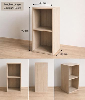 1 meuble 90x40x38 Couleur beige