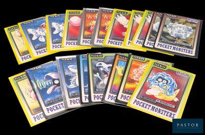 de nombreuses cartes à collectionner Pokémon sur fond noir