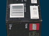 a box of lego star wars items on a blue background