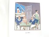 a book with a picture of a group of people sitting at a table