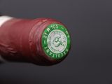a close up of a bottle of wine with a label on it