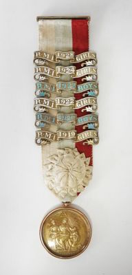 une image représentant une médaille d'or entourée d'un ruban rouge