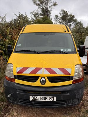a yellow van that is parked on the side of the road
