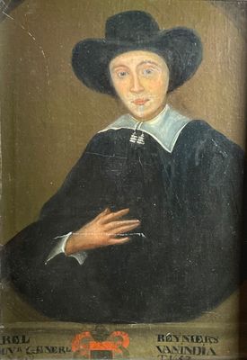 portrait d'un homme portant un chapeau noir et un manteau noir