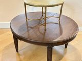 an image of a table with two tables on top of it on a hard wood floor