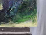 a painting of a bird sitting on top of a box