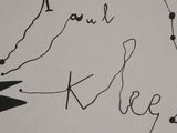a drawing on the wall of a room with writing on it