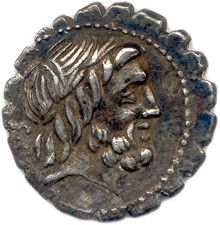 une pièce d'argent portant l'image d'un homme