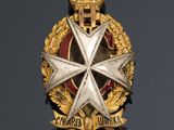 an image of a military badge with a star on top of it