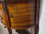 a marble top cabinet with a marble top on it