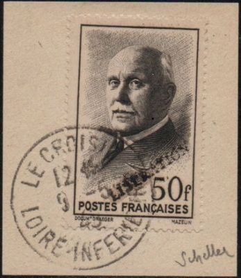 an old stamp with a picture of a man on it