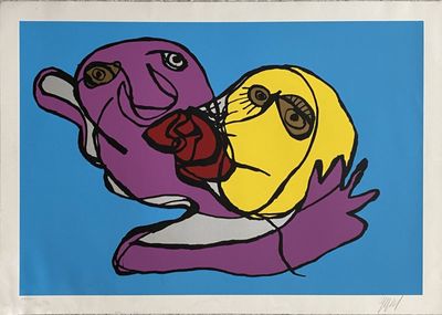 Karel Appel - Sky Blue Kiss, 1978