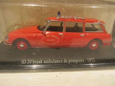 Vehicule Miniature ID 20 Break Ambulance Pompier 1972 …
