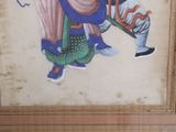 a picture of a painting of a man holding a baseball bat