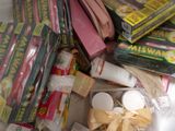 many different types of toothpaste and toothpaste in this bag