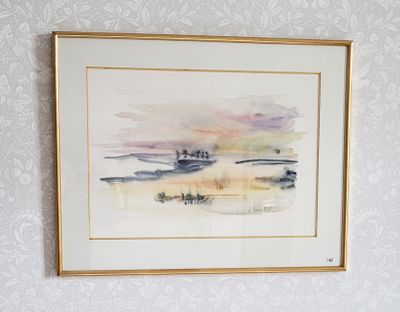 Geneviève TERVER-NOËL (1934), Paysage, aquarelle, sbd, 41 x …