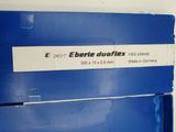 a blue box with a sign on it that says e eberle duaffex
