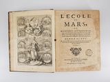 an old book with a picture of a man and a woman on it