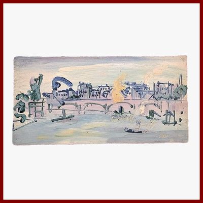 DUFY Jean 1888-1964 : Animation sur la Seine.