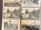 several old photos of people and animals in an old photo album