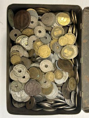 Lot MONNAIES françaises du XXème en vrac à trier, états dive…