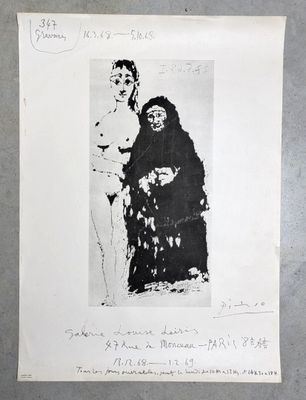 an old black and white photo of a man and a woman