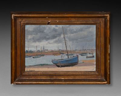 Henry GAULET (1863-?). Arrière port Saint-Gilles, Vendée
