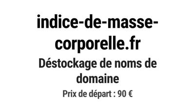 Nom de domaine indice-de-masse-corporelle.