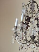 LUSTRE CAGE à six bras de lumière en métal laqué noir, pampi… (photo 4)
