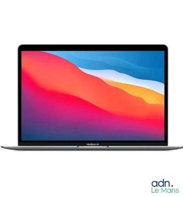 an apple macbook air laptop is shown on a white background