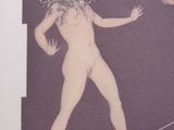 un dessin représentant une femme marchant sur une corde raide
