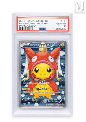 the pokemon trading card is in a plastic holder