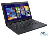 L'ordinateur portable Acer est allumé et prêt à l'emploi.