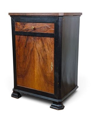 an image of a wooden cabinet with a drawer on top of it