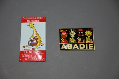 two pins that are on the table together