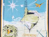une image représentant une écharpe ornée d'un bateau et d'un lion