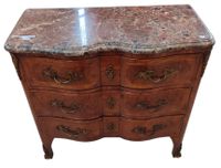 Commode arbalète dessus marbre 3 tiroirs en ceinture . (photo 2)