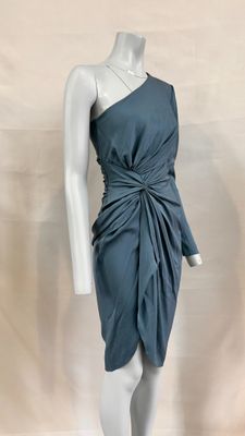 an image of a mannequin dressed in a blue dress