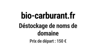 Nom de domaine bio-carburant.fr.