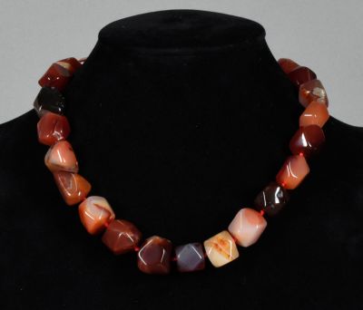 Collier Perles Agates. Collier de cabochons d'agate et de co…