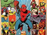 collage de personnages de BD mettant en scène Spider-Man
