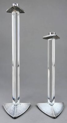 pair of silver plated candlesticks