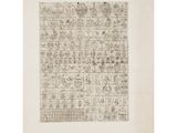 a drawing of a large number of drawings on a piece of paper