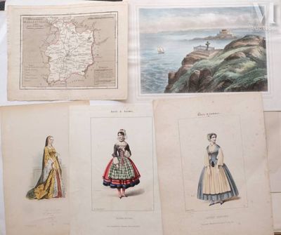 many different types of fashions displayed on a table