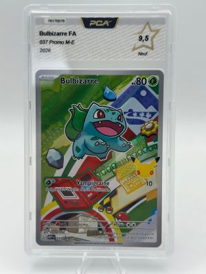 a close up of a pokemon card in a plastic case