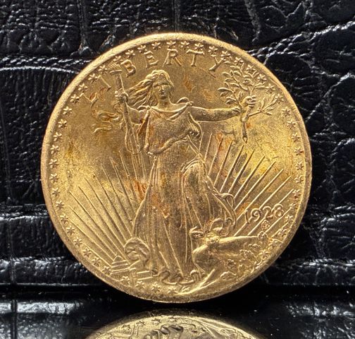 Une pièce de monnaie à valeur faciale de vingt dollars Saint Gaud...