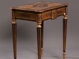 an image of a small table with a drawer on top of it