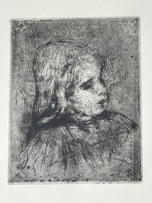 un dessin en noir et blanc représentant la tête d'une femme