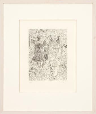 une image représentant un dessin d'un homme et d'une femme dans un jardin